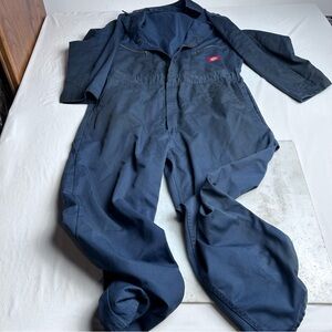 Vintage Dickies Men’s Navy Blue Coveralls work wear Medium